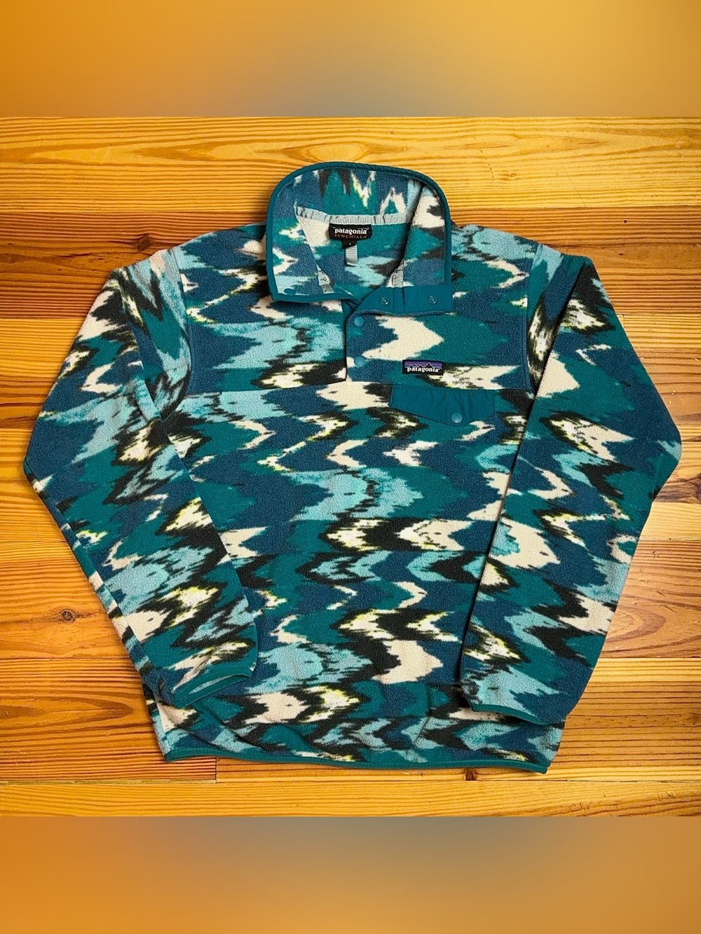 Vtg Style Patagonia Synchilla Fleece Womens S Pullover Blue Excellent